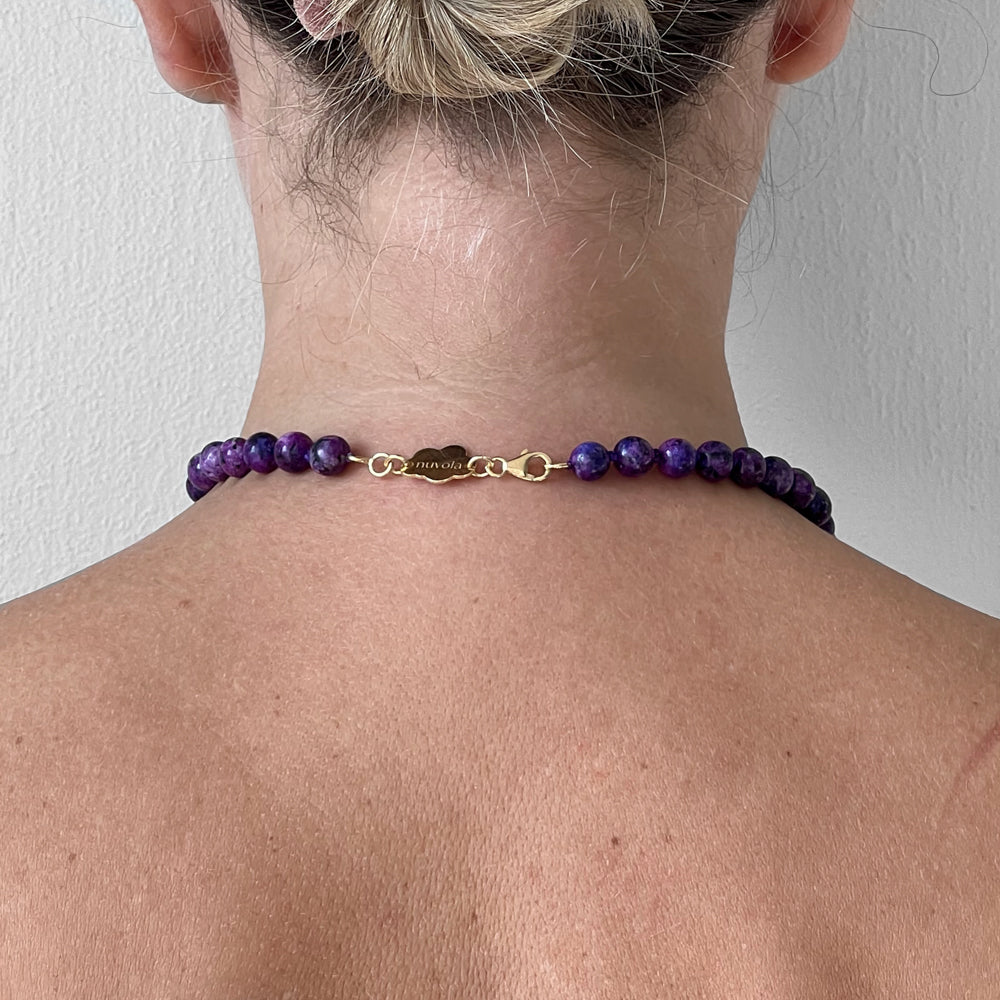 Purple agate necklace